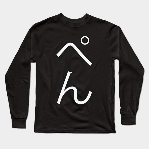 Pen - Japanese Hiragana for "Pen" Long Sleeve T-Shirt by Hitokoto Designs